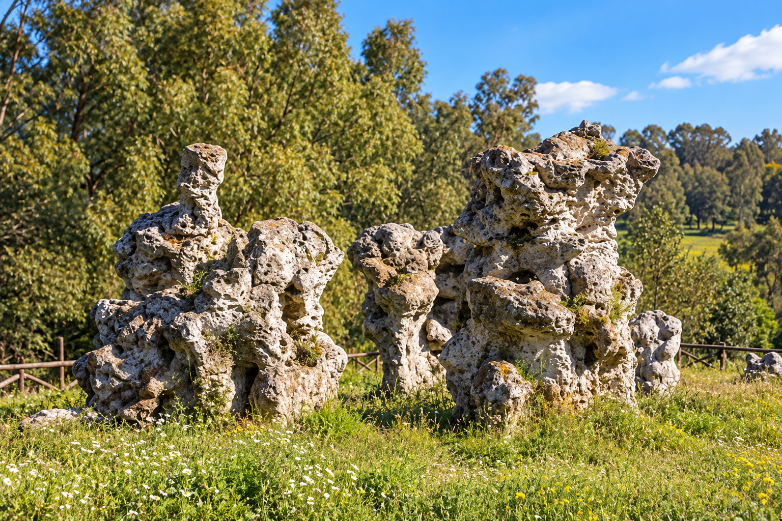 Rielaborazione illustrativa delle formazioni rocciose della Riserva Rossomanno–Grottascura–Bellia